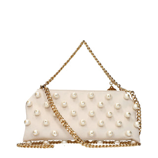 Beige Fabric Handbag