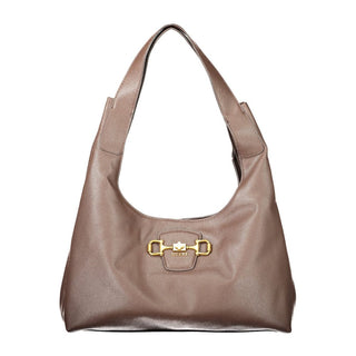 Brown Polyurethane Women's Bag
