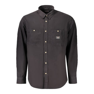 Black Cotton Men's Shirt
