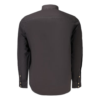 Black Cotton Men's Shirt