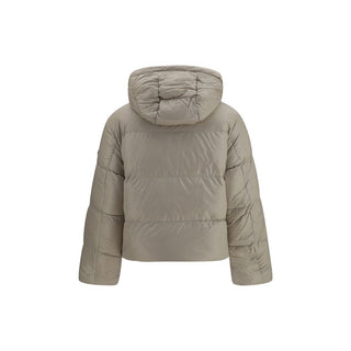 Beige Nylon Full-Length Jacket