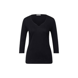 Black Cotton Long Sleeve T-Shirt
