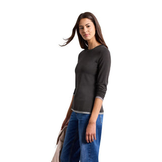 Brown Cotton Long Sleeve T-Shirt