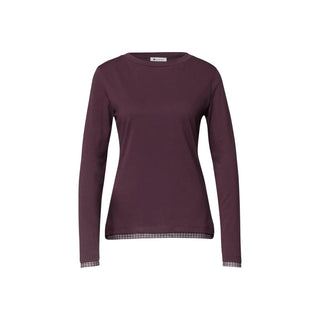 Purple Cotton Long Sleeve T-Shirt