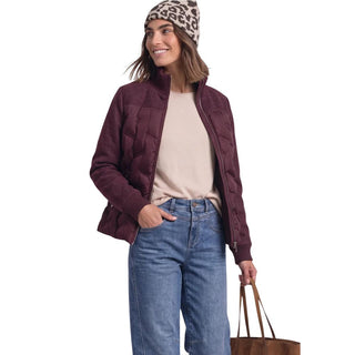 Purple Polyester Full-Length Jacket