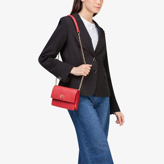 Red Polyethylene Crossbody Bag