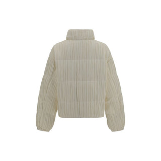 Beige Polyester Full-Length Jacket