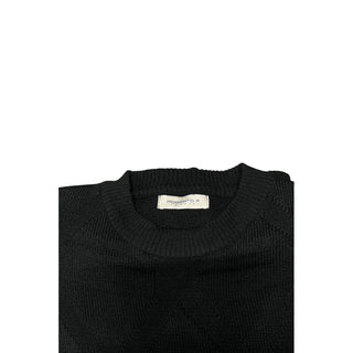 Black Wool Men Sweater