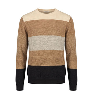 Beige Wool Men Sweater