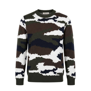 Green Wool Men Sweater