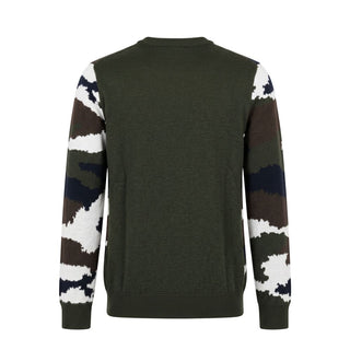 Green Wool Men Sweater
