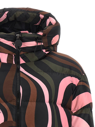 Multicolor Polyamide Full-Length Jacket