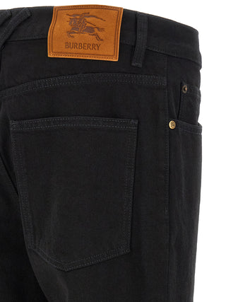 Black Cotton Straight-Leg Jeans
