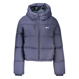 Blue Polyester Womens Jacket
