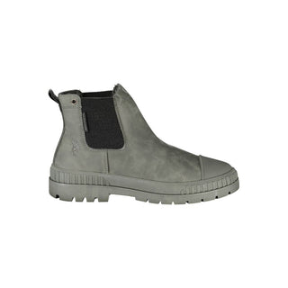 Grey Polyurethane Men's Boot