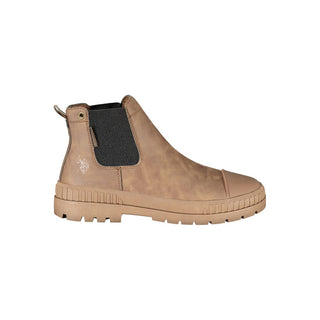 Brown Polyurethane Men's Boot