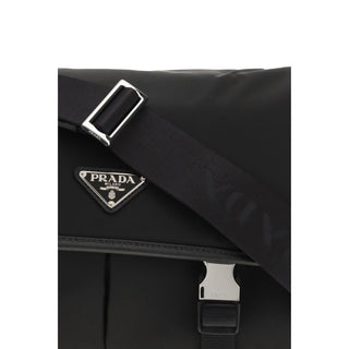 Black Polyamide Shoulder Bag