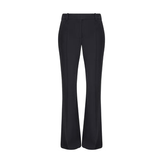 Black Acetate Flared Pants