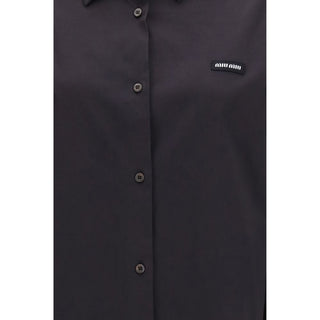 Black Cotton Dress Shirt