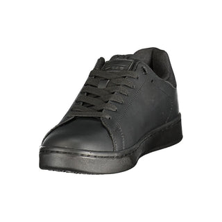 Black Polyurethane Men's Sneaker