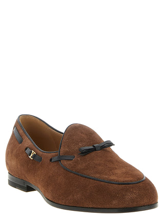 Brown Calfskin Slip-On Loafers