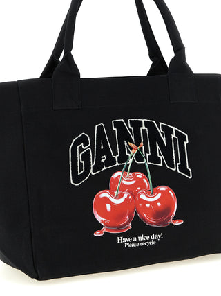Black Recycled Cotton Tote Bag