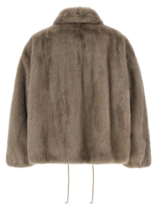 Gray Mink Full-Length Jacket