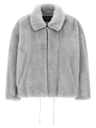 Gray Mink Full-Length Jacket