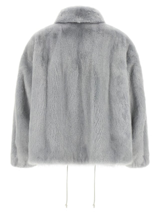 Gray Mink Full-Length Jacket