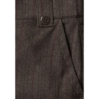 Brown Polyester Casual Pants