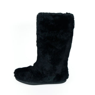 Black Rabbit Fur Women Shoe