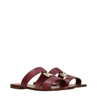 Red Leather Slippers