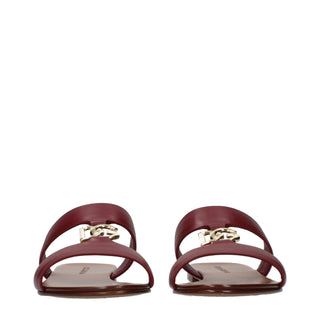 Red Leather Slippers
