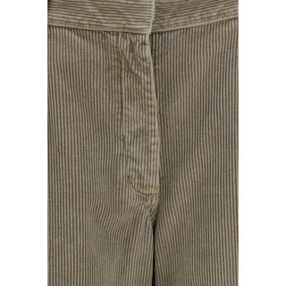 Gray Cotton Casual Pants