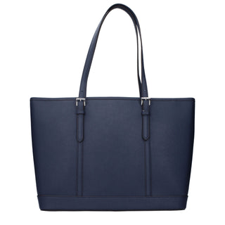 Blue Leather Shoulder Bag