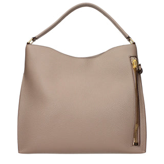 Beige Leather Handbag