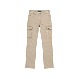 Beige Cotton Cargo Pants