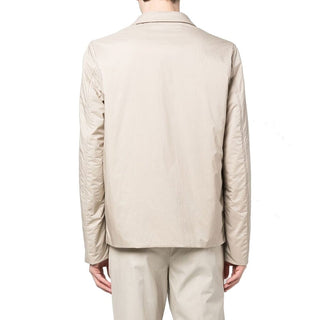 Beige Polyamide Full-Length Jacket