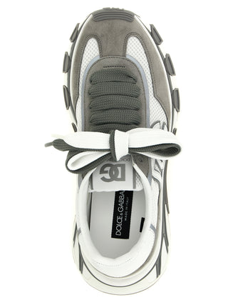 Gray Leather Athletic Sneakers