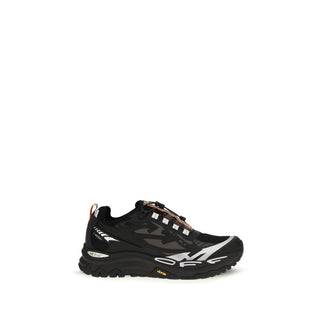 Black Polyester Athletic Sneakers