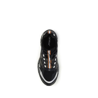 Black Polyester Athletic Sneakers