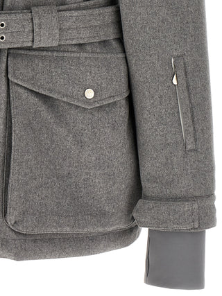 Gray Wool Full-Length Jacket