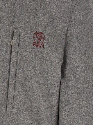 Gray Wool Full-Length Jacket