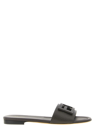 Brown Calfskin Slides