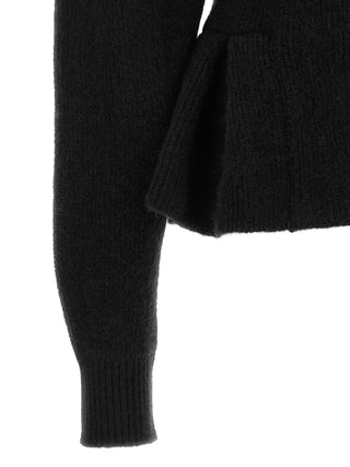 Black Wool Cardigan