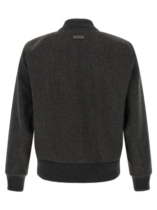 Gray Virgin Wool Bomber