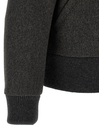 Gray Virgin Wool Bomber