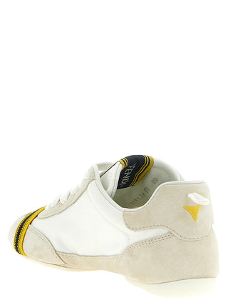White Calfskin Athletic Sneakers