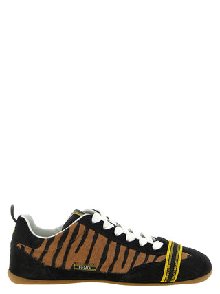 Brown Calfskin Athletic Sneakers
