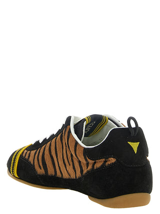 Brown Calfskin Athletic Sneakers